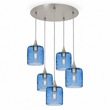 Brushed Nickel - 4ft Cord / Spun / Steel Blue