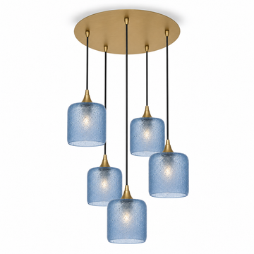 Polished Brass - 4ft Cord / Celestial / Steel Blue