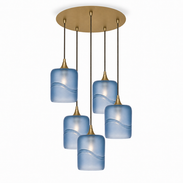 Polished Brass - 4ft Cord / Glacial / Steel Blue
