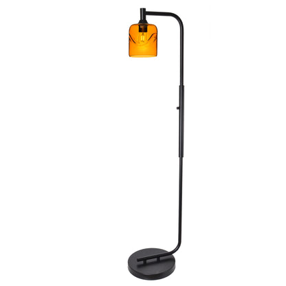 603 Floor Lamp-Glass-Bicycle Glass Co - Hotshop-Lunar-Steel Blue-Brushed Nickel-Bicycle Glass Co