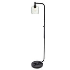 603 Floor Lamp-Glass-Bicycle Glass Co - Hotshop-Lunar-Steel Blue-Brushed Nickel-Bicycle Glass Co