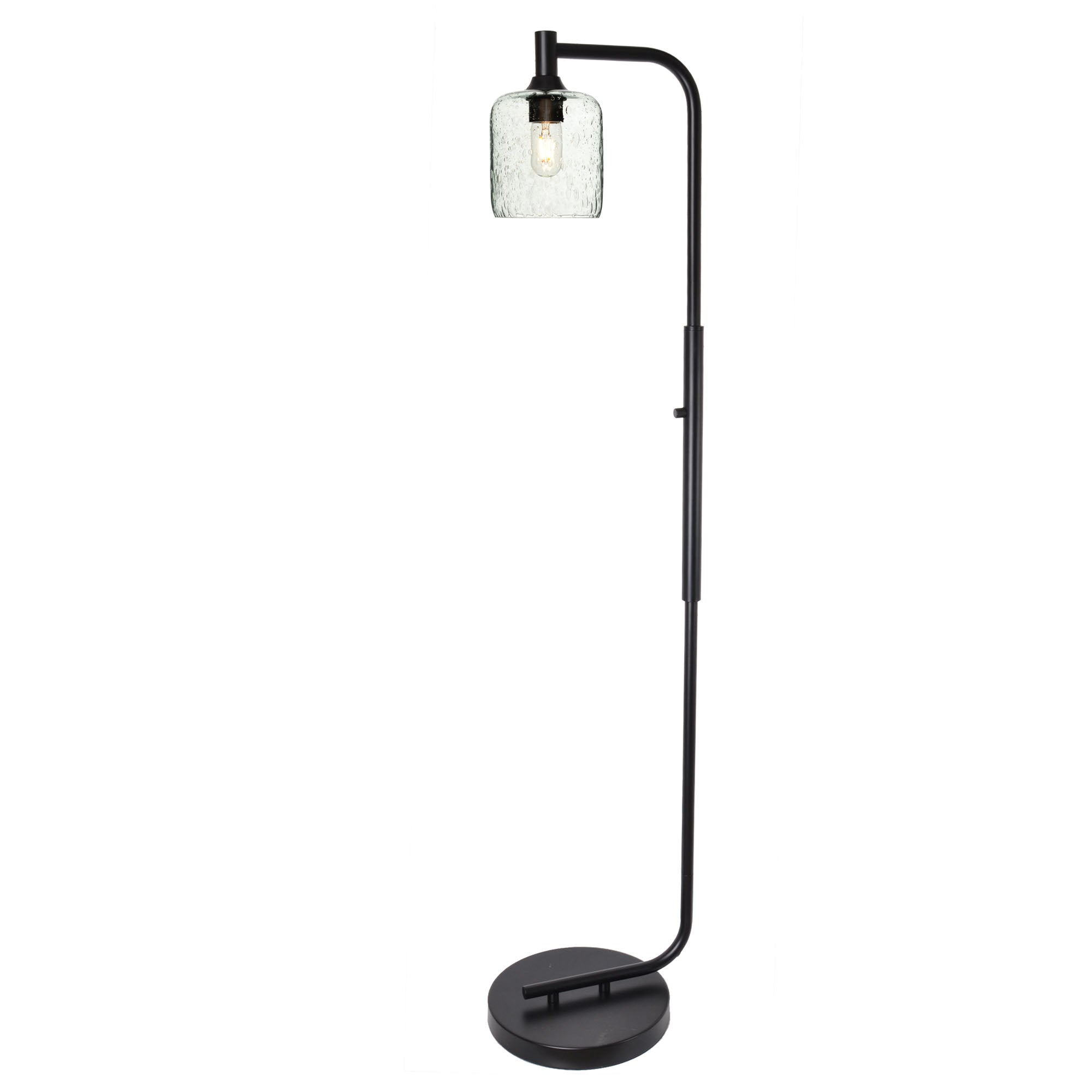 603 Floor Lamp-Glass-Bicycle Glass Co - Hotshop-Lunar-Steel Blue-Brushed Nickel-Bicycle Glass Co