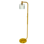 603 Floor Lamp-Glass-Bicycle Glass Co - Hotshop-Lunar-Steel Blue-Brushed Nickel-Bicycle Glass Co