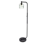 603 Floor Lamp-Glass-Bicycle Glass Co - Hotshop-Lunar-Steel Blue-Brushed Nickel-Bicycle Glass Co