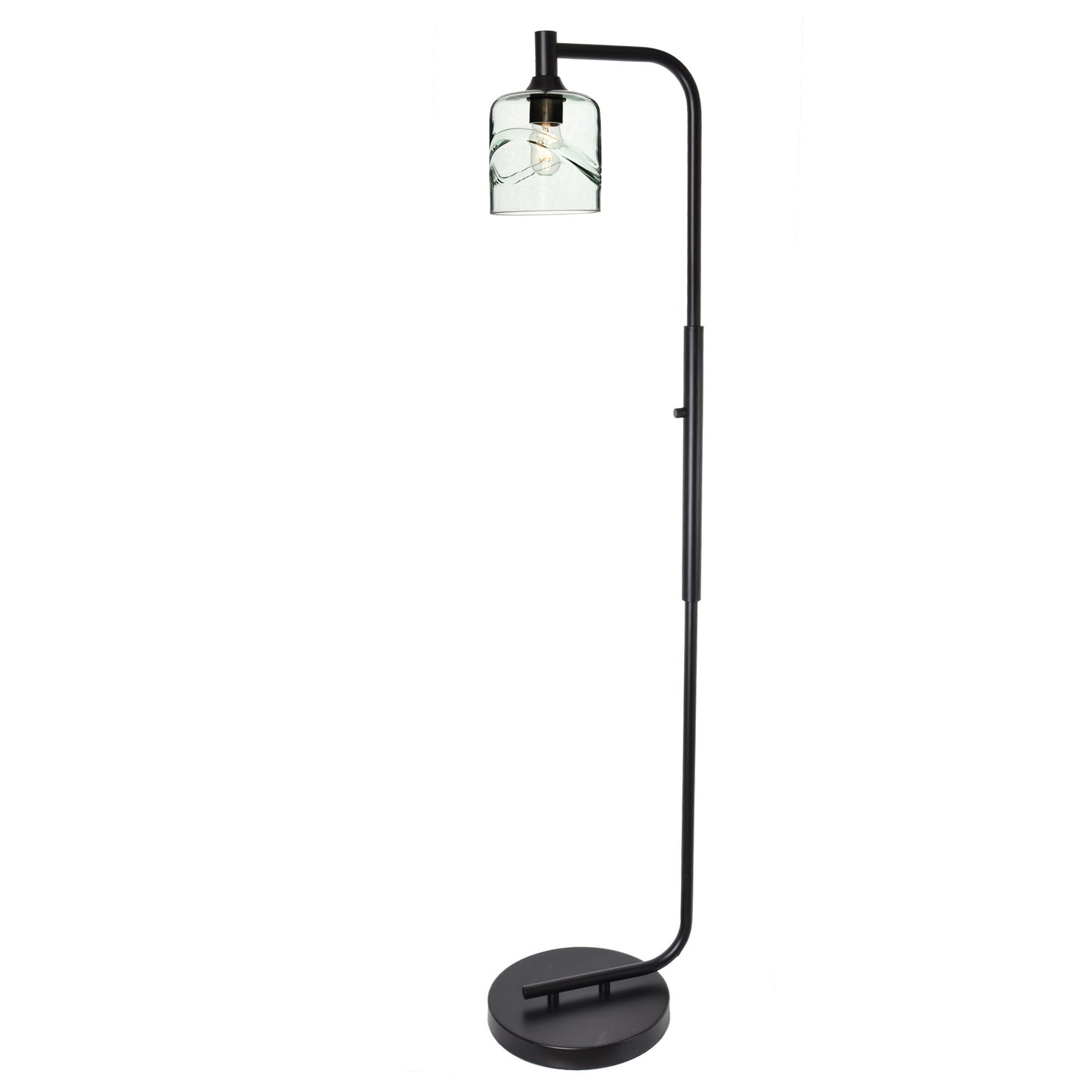 603 Floor Lamp-Glass-Bicycle Glass Co - Hotshop-Lunar-Steel Blue-Brushed Nickel-Bicycle Glass Co