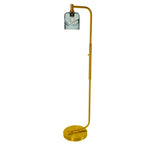 603 Floor Lamp-Glass-Bicycle Glass Co - Hotshop-Lunar-Steel Blue-Brushed Nickel-Bicycle Glass Co