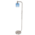 603 Floor Lamp-Glass-Bicycle Glass Co - Hotshop-Lunar-Steel Blue-Brushed Nickel-Bicycle Glass Co