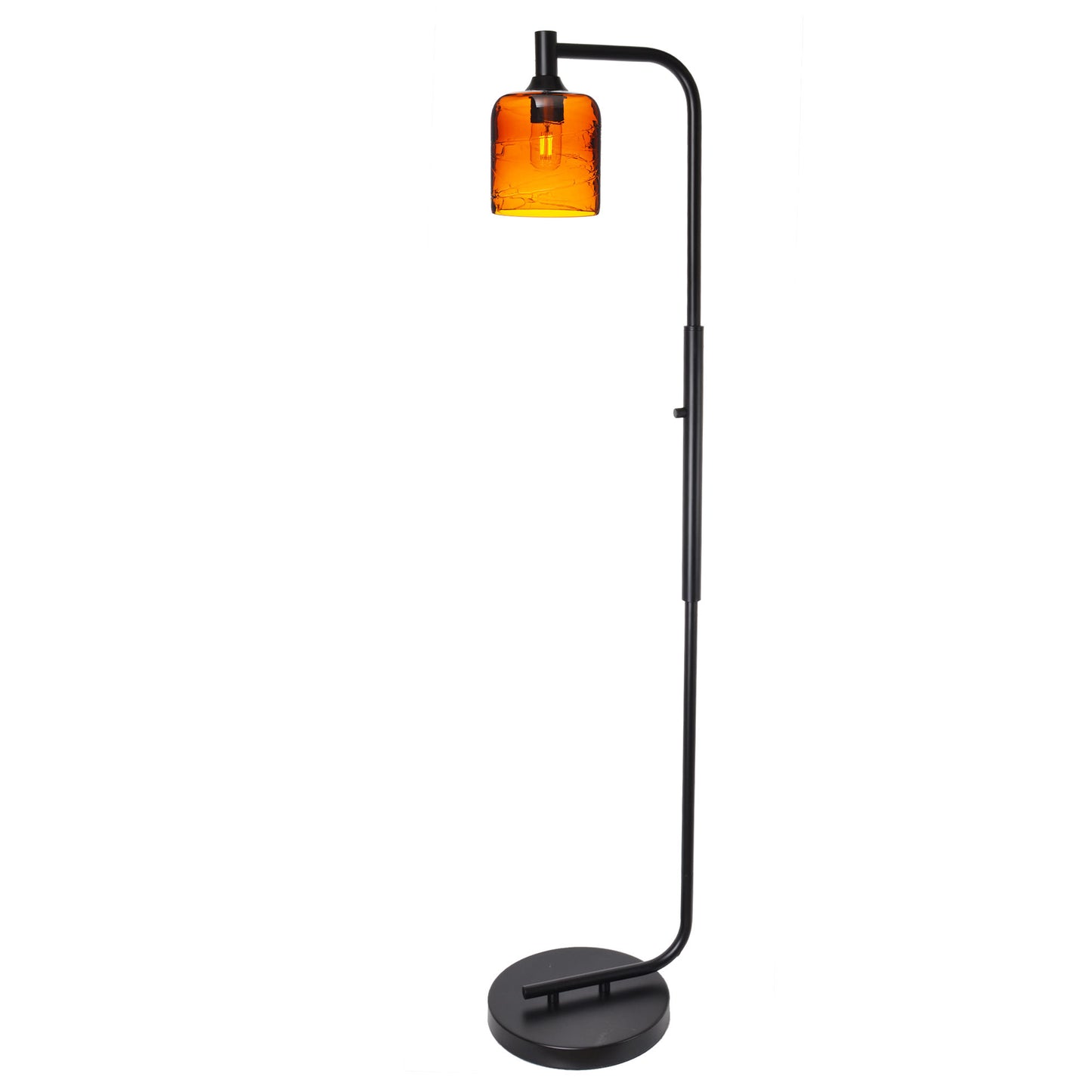 603 Floor Lamp-Glass-Bicycle Glass Co - Hotshop-Lunar-Steel Blue-Brushed Nickel-Bicycle Glass Co