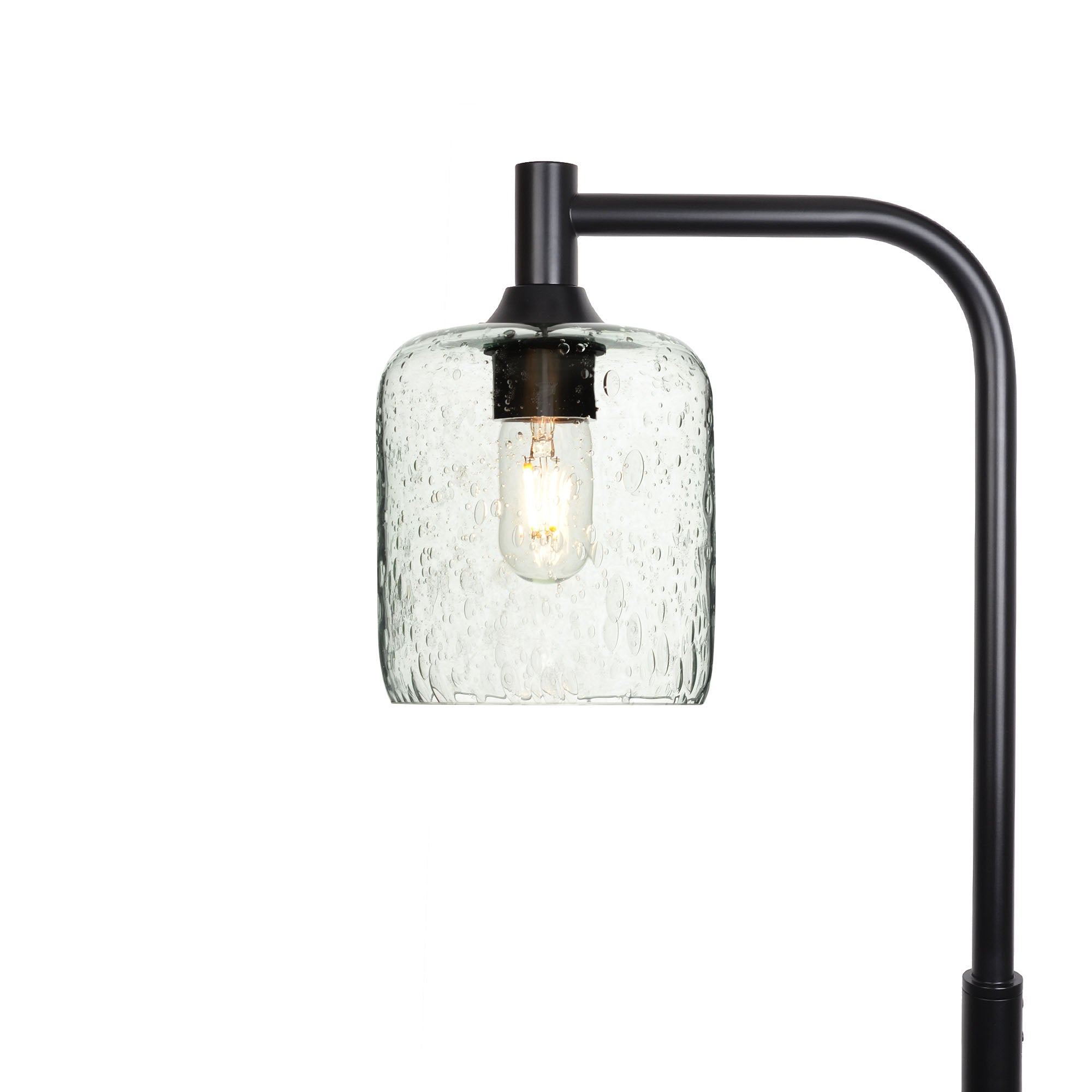 603 Floor Lamp-Glass-Bicycle Glass Co - Hotshop-Lunar-Eco Clear-Matte Black-Bicycle Glass Co