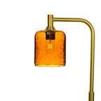 603 Floor Lamp-Glass-Bicycle Glass Co - Hotshop-Lunar-Golden Amber-Polished Brass-Bicycle Glass Co