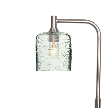 603 Floor Lamp-Glass-Bicycle Glass Co - Hotshop-Spun-Eco Clear-Brushed Nickel-Bicycle Glass Co