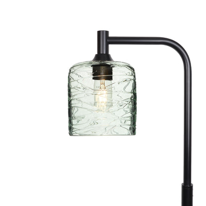 603 Floor Lamp-Glass-Bicycle Glass Co - Hotshop-Spun-Eco Clear-Matte Black-Bicycle Glass Co