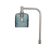 603 Floor Lamp-Glass-Bicycle Glass Co - Hotshop-Spun-Slate Gray-Brushed Nickel-Bicycle Glass Co