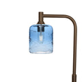 603 Floor Lamp-Glass-Bicycle Glass Co - Hotshop-Spun-Steel Blue-Antique Bronze-Bicycle Glass Co