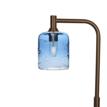 603 Floor Lamp-Glass-Bicycle Glass Co - Hotshop-Spun-Steel Blue-Antique Bronze-Bicycle Glass Co
