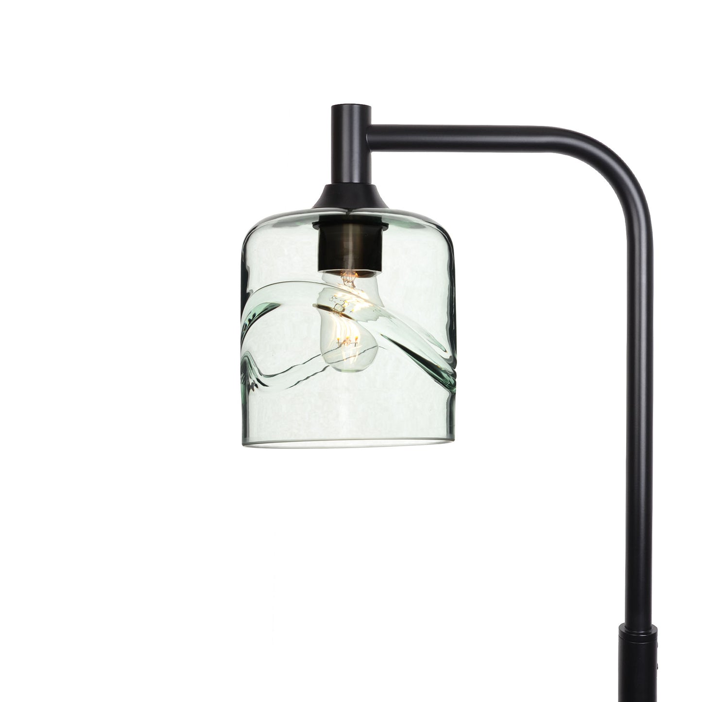 603 Floor Lamp-Glass-Bicycle Glass Co - Hotshop-Swell-Eco Clear-Matte Black-Bicycle Glass Co
