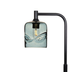 603 Floor Lamp-Glass-Bicycle Glass Co - Hotshop-Swell-Slate Gray-Matte Black-Bicycle Glass Co