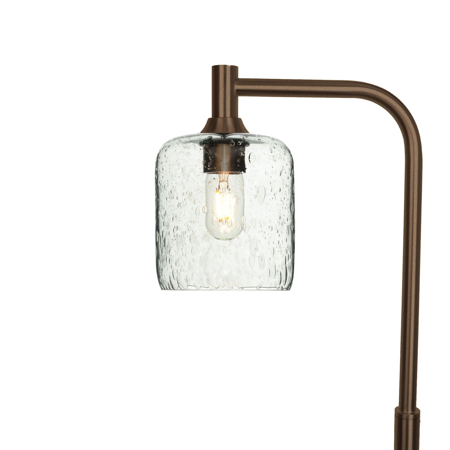 603 Lunar: Floor Lamp-Glass-Bicycle Glass Co - Hotshop-Eco Clear-Antique Bronze-Bicycle Glass Co