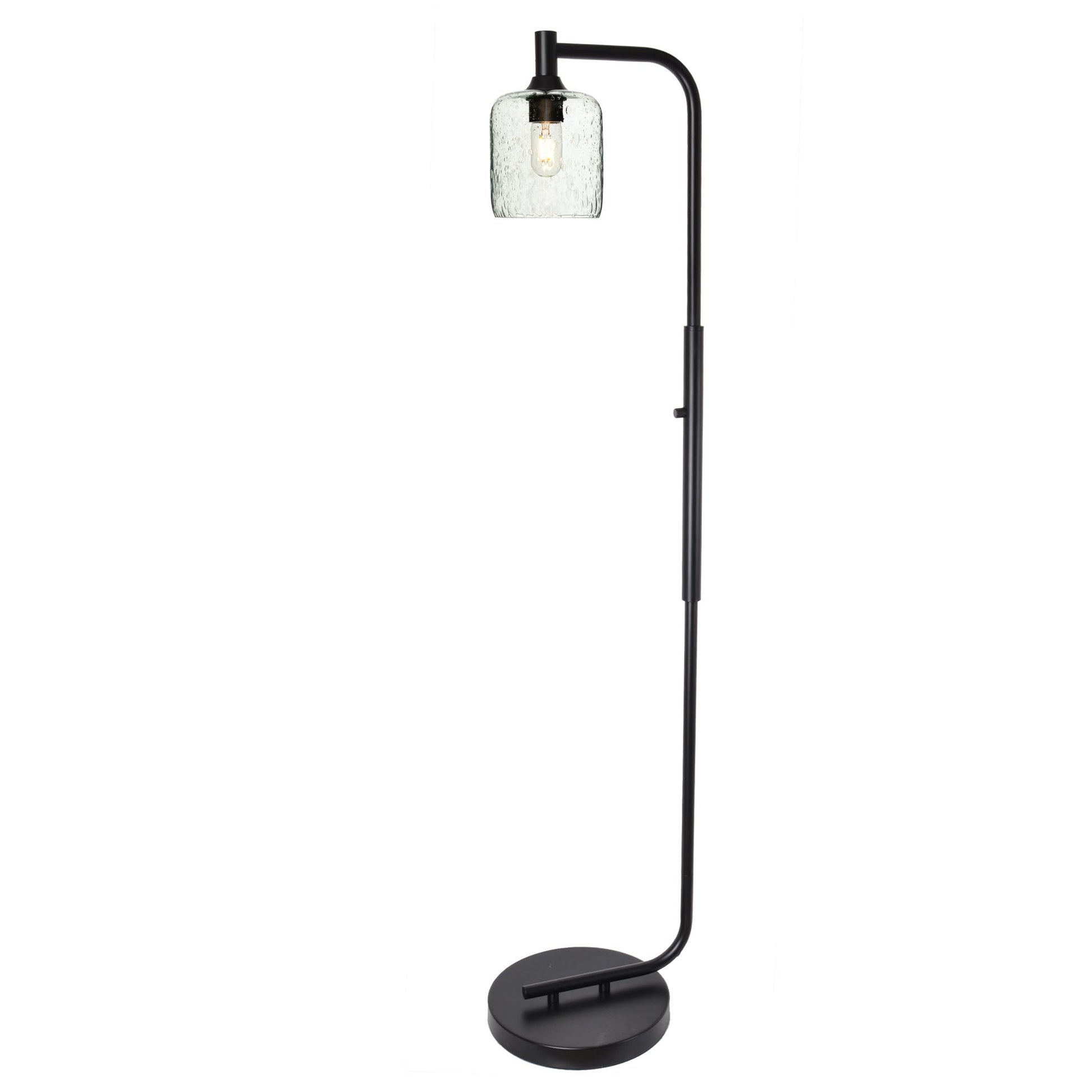 603 Lunar: Floor Lamp-Glass-Bicycle Glass Co - Hotshop-Eco Clear-Brushed Nickel-Bicycle Glass Co