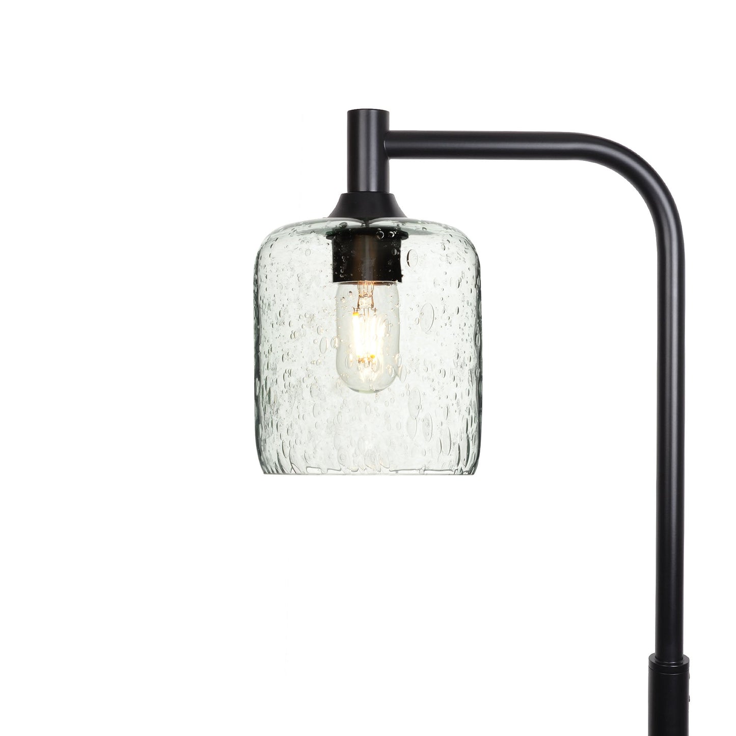 603 Lunar: Floor Lamp-Glass-Bicycle Glass Co - Hotshop-Eco Clear-Matte Black-Bicycle Glass Co