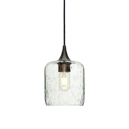 603 Lunar: Single Pendant Light-Glass-Bicycle Glass Co - Hotshop-Eco Clear-Antique Bronze-Bicycle Glass Co