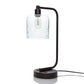 603 Lunar: Table Lamp-Glass-Bicycle Glass Co - Hotshop-Steel Blue-Brushed Nickel-4 Watt LED (+$0.00)-Bicycle Glass Co