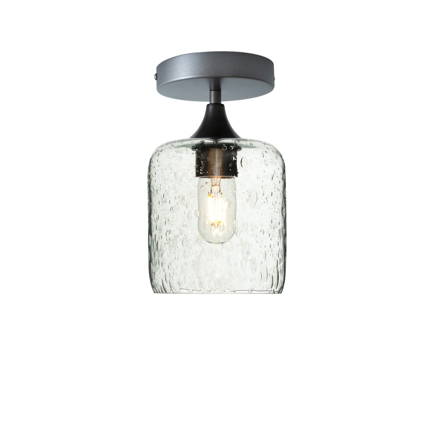 603 Semi-Flush-Bicycle Glass Co - Hotshop-Lunar-Eco Clear-Antique Bronze-Bicycle Glass Co