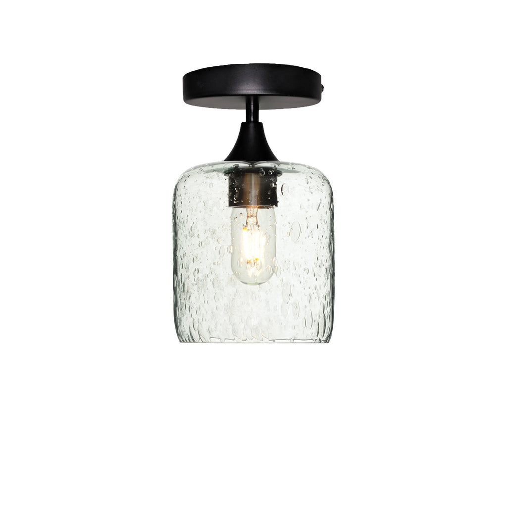 603 Semi-Flush-Bicycle Glass Co - Hotshop-Lunar-Eco Clear-Matte Black-Bicycle Glass Co