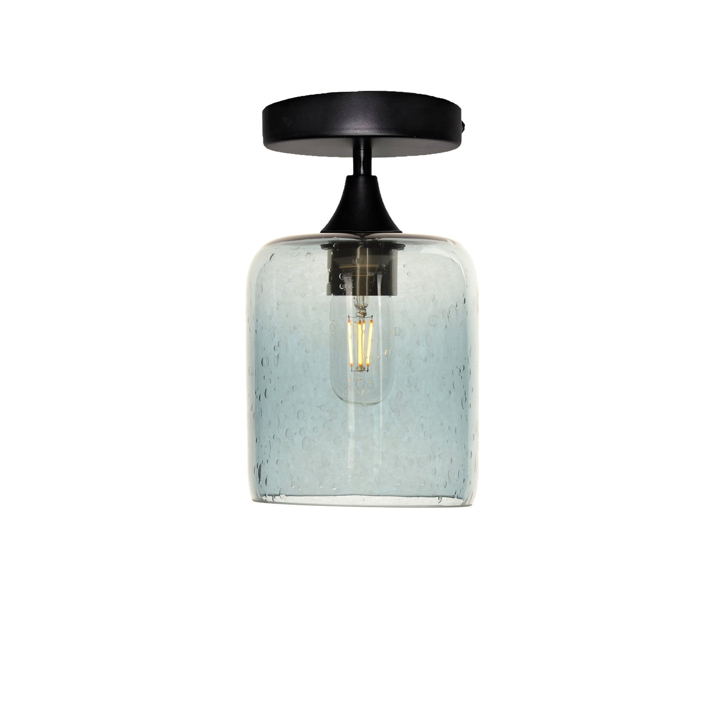 603 Semi-Flush-Bicycle Glass Co - Hotshop-Lunar-Slate Gray-Matte Black-Bicycle Glass Co