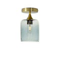 603 Semi-Flush-Bicycle Glass Co - Hotshop-Lunar-Slate Gray-Polished Brass-Bicycle Glass Co