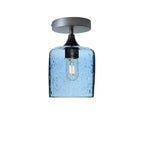 603 Semi-Flush-Bicycle Glass Co - Hotshop-Lunar-Steel Blue-Antique Bronze-Bicycle Glass Co