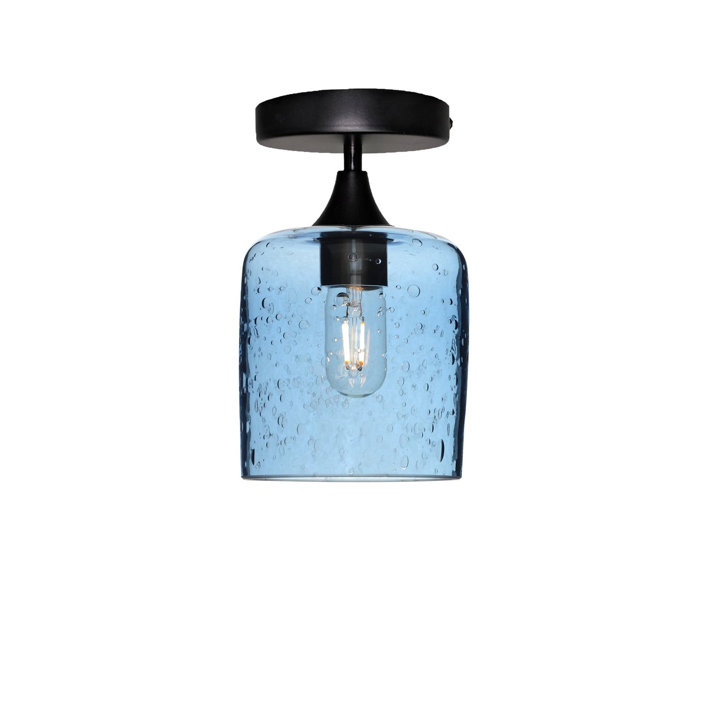 603 Semi-Flush-Bicycle Glass Co - Hotshop-Lunar-Steel Blue-Matte Black-Bicycle Glass Co
