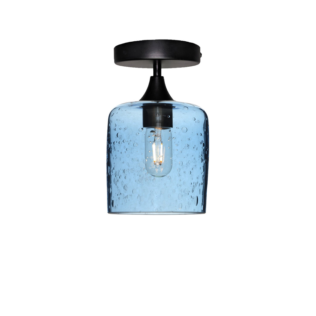 603 Semi-Flush-Bicycle Glass Co - Hotshop-Lunar-Steel Blue-Matte Black-Bicycle Glass Co