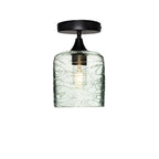 603 Semi-Flush-Bicycle Glass Co - Hotshop-Spun-Eco Clear-Matte Black-Bicycle Glass Co