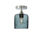 603 Semi-Flush-Bicycle Glass Co - Hotshop-Spun-Slate Gray-Brushed Nickel-Bicycle Glass Co