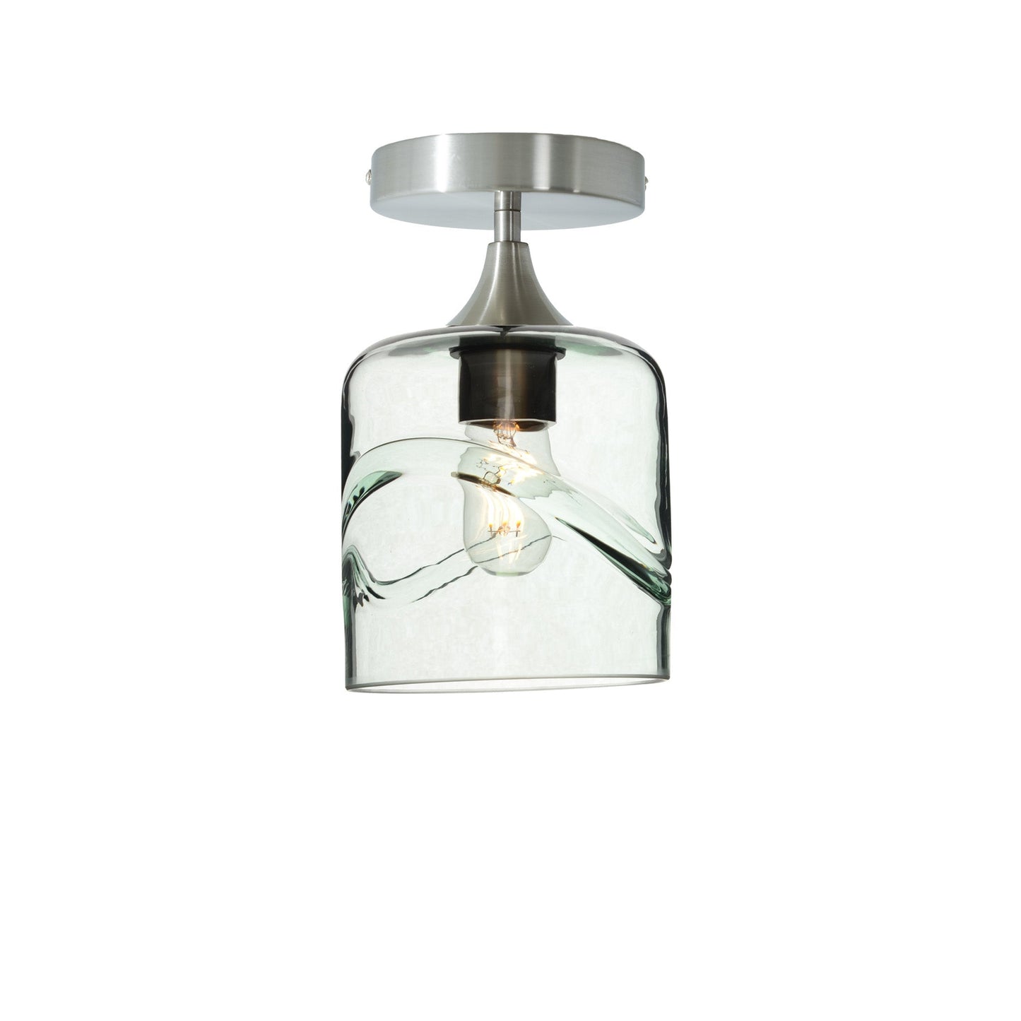 603 Semi-Flush-Bicycle Glass Co - Hotshop-Swell-Eco Clear-Brushed Nickel-Bicycle Glass Co