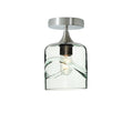 603 Semi-Flush-Bicycle Glass Co - Hotshop-Swell-Eco Clear-Brushed Nickel-Bicycle Glass Co
