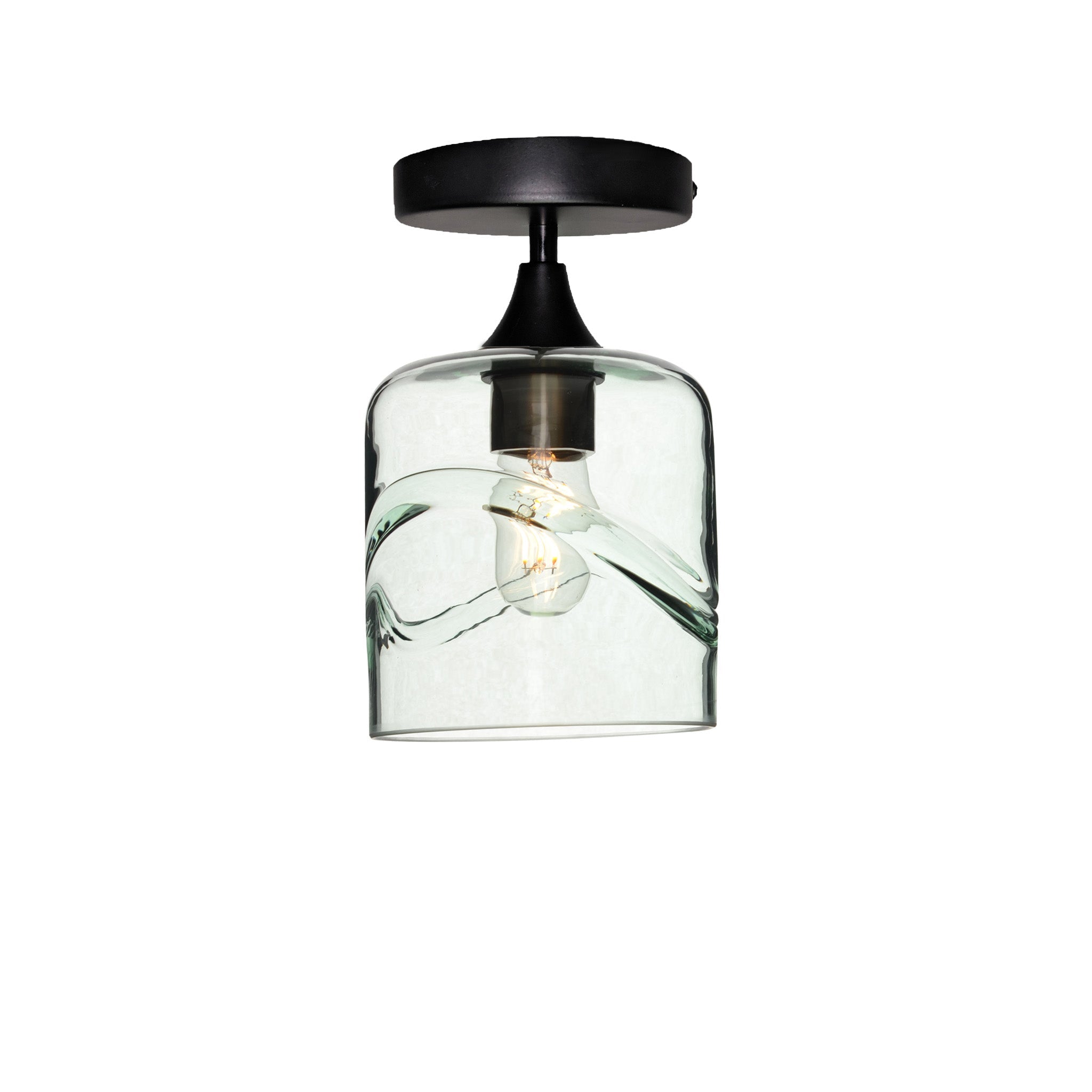 603 Semi-Flush-Bicycle Glass Co - Hotshop-Swell-Eco Clear-Matte Black-Bicycle Glass Co