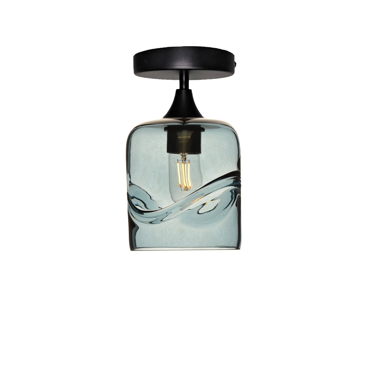 603 Semi-Flush-Bicycle Glass Co - Hotshop-Swell-Slate Gray-Matte Black-Bicycle Glass Co