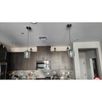 603 Single Pendant Light-Pendant Light-Bicycle Glass Co-Matte Black - 8ft Cord-Lunar-Steel Blue-Bicycle Glass Co