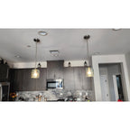 603 Single Pendant Light-Pendant Light-Bicycle Glass Co-Matte Black - 8ft Cord-Lunar-Steel Blue-Bicycle Glass Co