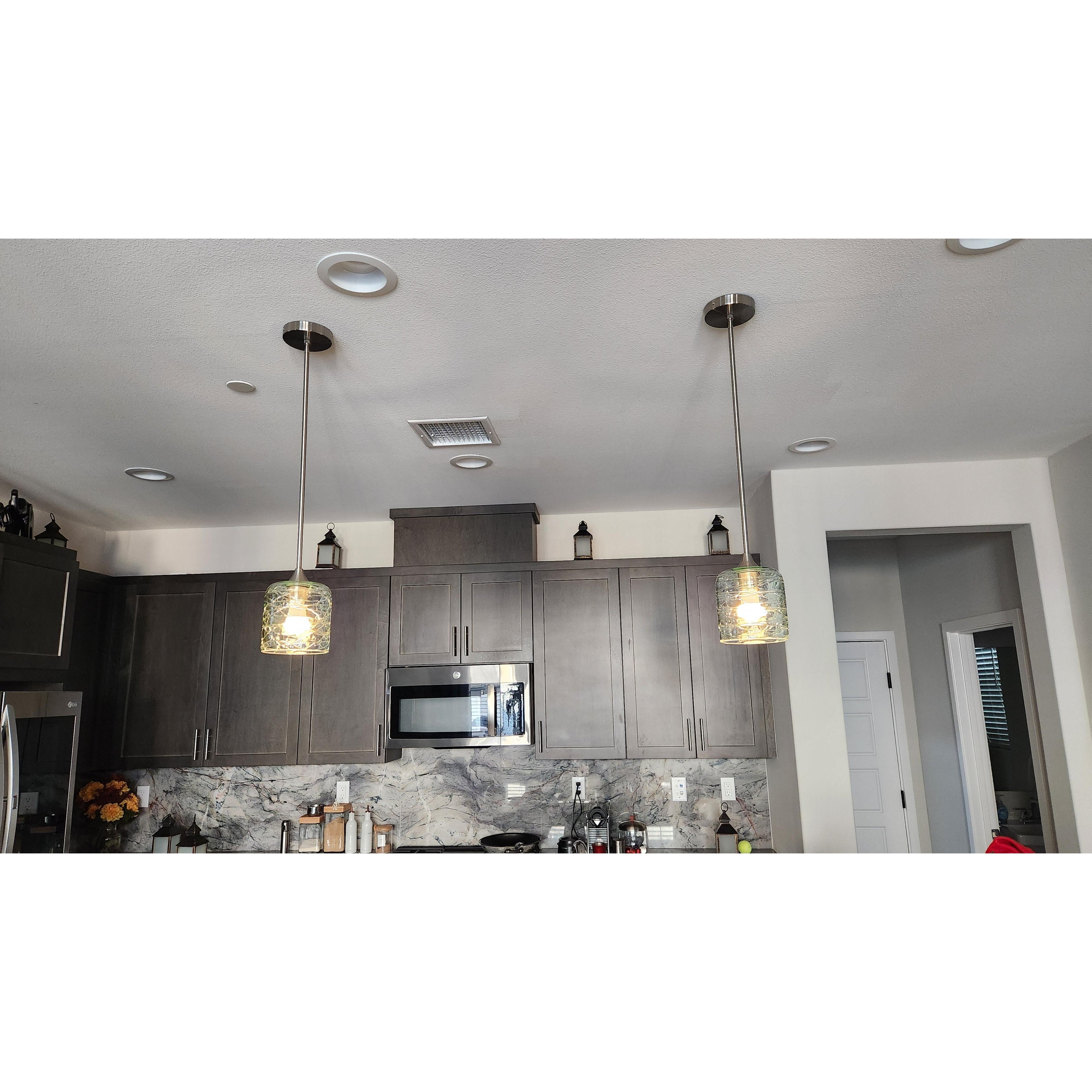 603 Single Pendant Light-Pendant Light-Bicycle Glass Co-Matte Black - 8ft Cord-Lunar-Steel Blue-Bicycle Glass Co