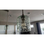 603 Single Pendant Light-Pendant Light-Bicycle Glass Co-Matte Black - 8ft Cord-Lunar-Steel Blue-Bicycle Glass Co
