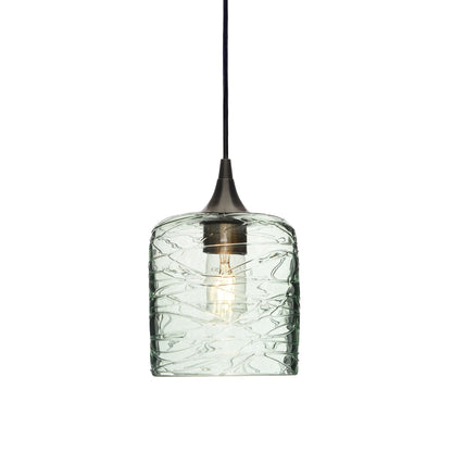 603 Single Pendant Light-Bicycle Glass Co-Antique Bronze 15ft Cord + Track Mount-Spun-Eco Clear-Bicycle Glass Co