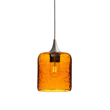Brushed Nickel - 8ft Cord / Lunar / Golden Amber