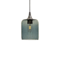 603 Single Pendant Light-Bicycle Glass Co-Brushed Nickel 15ft Cord + Track Mount-Lunar-Slate Gray-Bicycle Glass Co