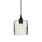 603 Single Pendant Light-Bicycle Glass Co-Matte Black 15ft Cord + Track Mount-Spun-Eco Clear-Bicycle Glass Co