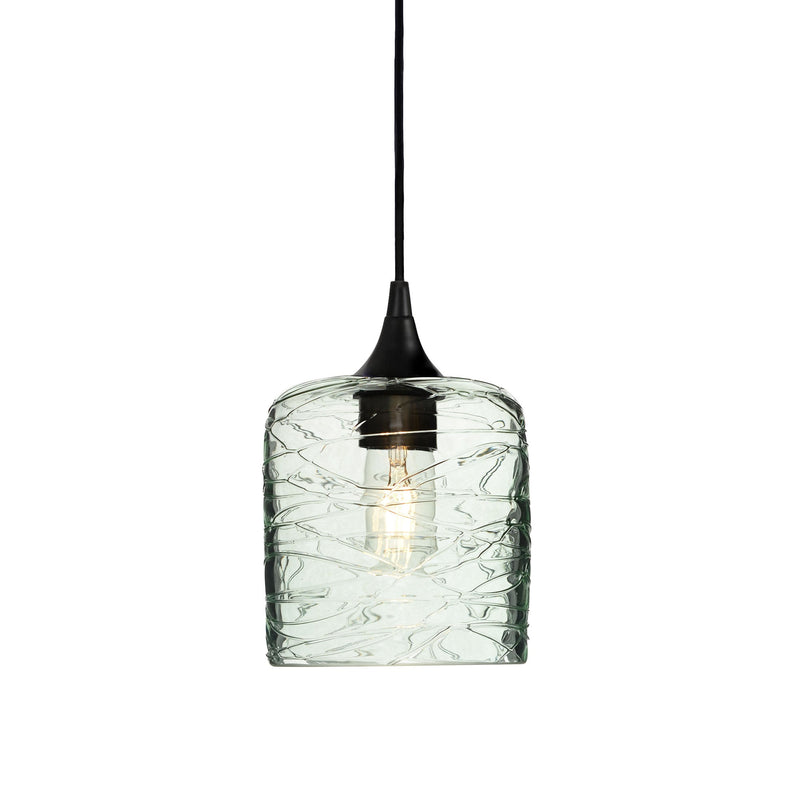 603 Single Pendant Light — Matte Black - 8ft Downrod / Spun / Eco Clear