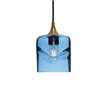 Polished Brass - 8ft Cord / Swell / Steel Blue