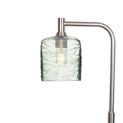 603 Spun: Floor Lamp-Glass-Bicycle Glass Co - Hotshop-Eco Clear-Brushed Nickel-Bicycle Glass Co